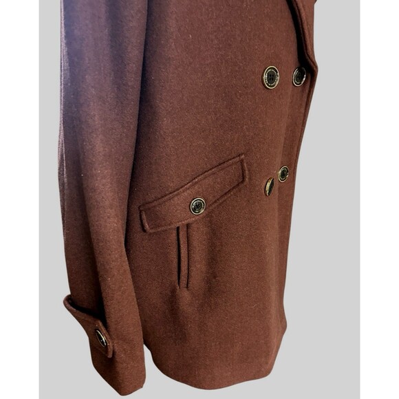 Marc New York Anthony Marc Womens Knit Brown Double Breasted Jacket Coat M - Picture 4 of 11